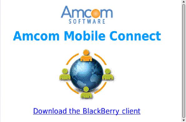 4. Click to submit the URL and access the Amcom Mobile Enablement