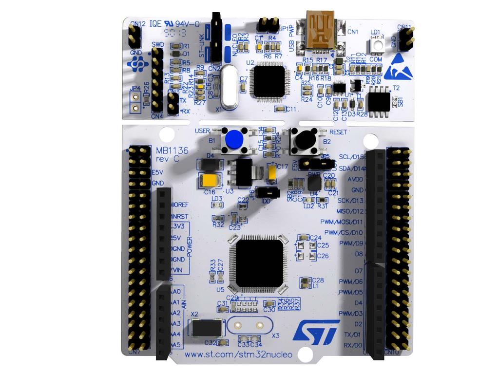 User manual STM32 Nucleo-64 boards Introduction The STM32 Nucleo-64 board (NUCLEO-F030R8, NUCLEO-F070RB, NUCLEO-F072RB, NUCLEO-F091RC, NUCLEO-F103RB, NUCLEO-F302R8, NUCLEO-F303RE, NUCLEO-F334R8,