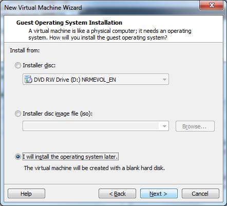Prepare VM Image files for External Virtual Platform The follow steps assume VMWare Workstation is