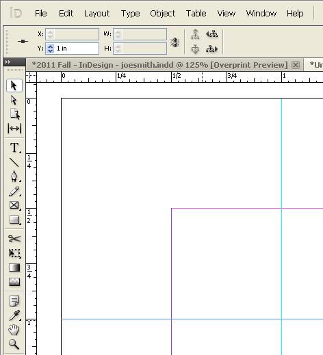 The ruler s starting point can be reset by dragging the corner of the ruler to a point on the page.