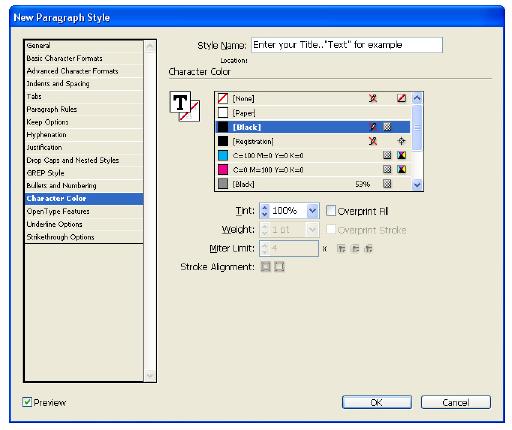 Place the cursor in the paragraph to which you want to assign the style or select the text block to assign the style to all its contents. Click on the desired style in the panel.