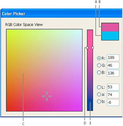 uses ink to display color. RGB mode CMYK mode Color Picker (RGB) 1. Double-click either the Fill/Stroke box in the Toolbox or the Color panel to open the Color Picker.
