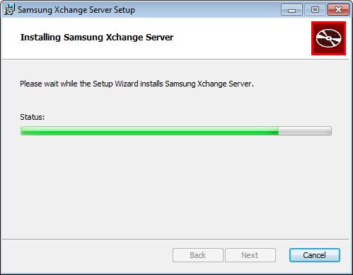 Samsung Xchange Server software setup To install the Samsung Xchange Server software, double click on the Samsung Xchange Server setup program.