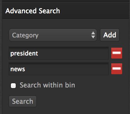 Advanced Search The Advanced Search options allow users to do a query within one or more metadata fields.