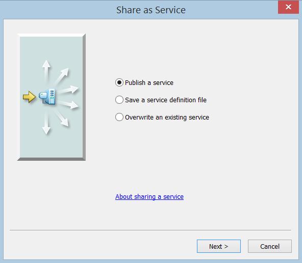 . The Service Editor window appears. 3. Click on Geoprocessing on the left-side list menu.