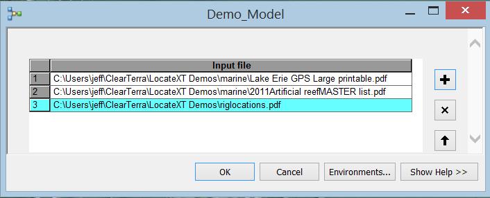9.0 Using the LocateXT ArcGIS for Server Filename and modified time Python Tool The new model combines