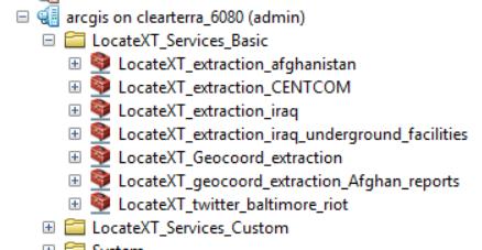 .0 LocateXT ArcGIS for Server Tool Overview LocateXT software discovers geocoordinates, custom place names, and other critical information and places it instantly into Esri ArcGIS platforms.