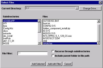Checking In Files The Select File window is used to select individual files to be included in the uploaded Zip file (see Checking in Multiple Files Using Upload on page 7-18).