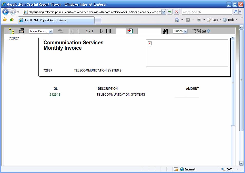 From this screen, you will be able to select which GL s invoice