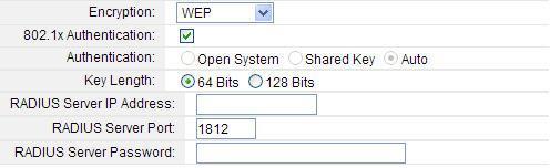 Key Format: If you choose 64 bit, there will be two Key Formats selectable: ASCII (5 characters) and Hex (10 characters).