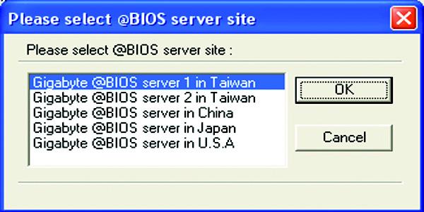 Just select the desired @BIOS server to download the latest version of BIOS. Fig 1.
