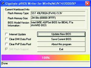 Installation Complete and Run @BIOS Click Sart/ Programs/ GIGABYTE/@BIOS Select @BIOS item than click Install