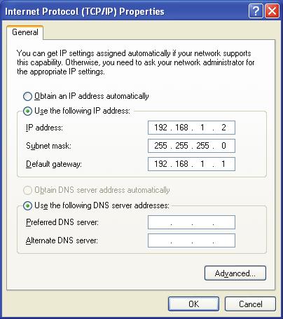 Step 4: Configure the IP address as shown in Figure 3-4. After that, click OK.