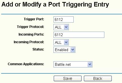 Figure 4-23 Step 3: After that, select Enabled to make the entry take effect. Step 4: Click Save button to save the configuration.