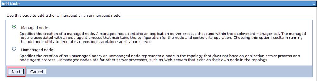 Select Managed node