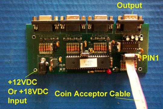 30 Connect the 10-way dual pin header coin data cable to the C120 or SR3 coin acceptor. 31 Connect the C120 or SR3 serial connector cable to the coin acceptor control board.