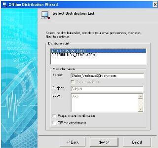 Make sure that Distribution is selected. It provides options to Lockdown and Send mail or Lockdown and Save to folder.