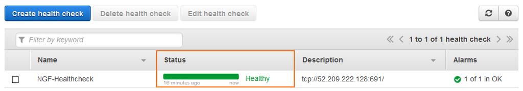 receive a notification. 11. Click Create health check. The health check is now active.