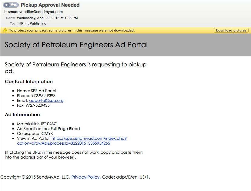 Publication New Assignment User Email Ad Size You may choose to receive be notified of the pickup