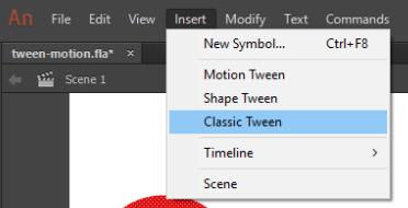 8. Click Frame 40 on Layer 1 of the timeline. 9. Click Insert on the menu bar > Choose Timeline > Click Keyframe. 10. Click Selection Tool ( ) from Tools Panel. 11.