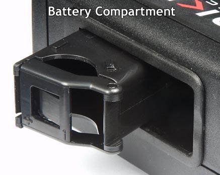 The Battery Compartment is for an optional 9V battery. Battery must be removed to turn unit off.