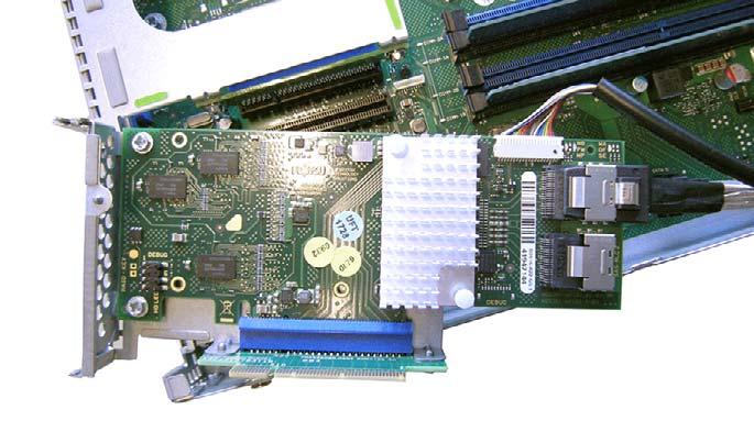 Expansion cards and backup units Install a RAID controller as described in section "Installing an expansion card" on page 170.