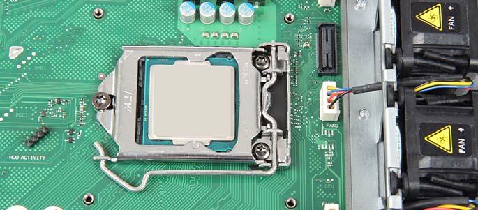 Processor Remove the residual thermal paste from the underside of the heat sink and the surface of the processor.