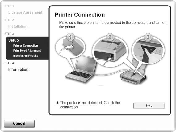 Cannot Install the Printer Driver Cause Unable to proceed beyond the Printer Connection screen.