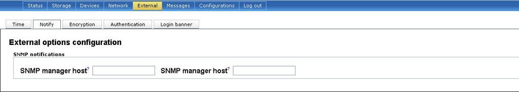 DLm Administration 3. Select the Notify tab. Figure 31 SNMP configuration 4.