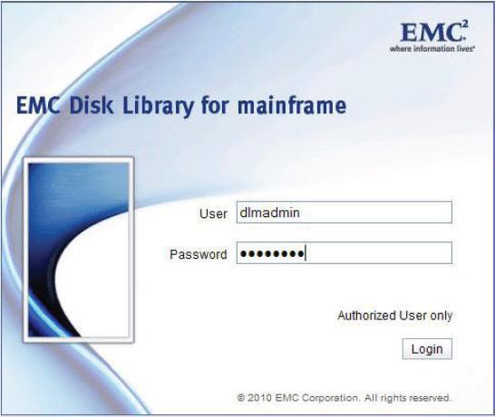 DLm Operations Figure 9 DLm Console login page 3. Type the username and password.
