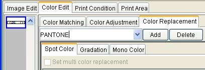 Printing by Approximating PANTONE Color Chips Configuring the Raster Link IPIII Use the Raster Link IPIII to perform color replacement and print a data created in Adobe Illustrator that specifies a