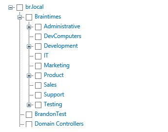 SharePoint AD Administration 1.0 User Guide Page 17 b. Click Load to load the OU tree based on the login cr