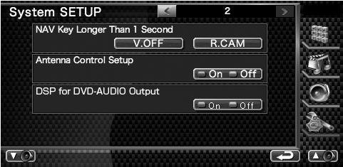 "Manual": Allows you to scroll the screen manually. Selects a remote control signal. ( "ON") When turned "Off", the remote control of TV reception is rejected. 5 Sets a music CD playback.