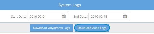 7. Configuring System Settings as the Super Admin 3. Click to the left of Maintenance on the left menu. 4. Click System Logs from the submenu. The System Logs page displays. 5.