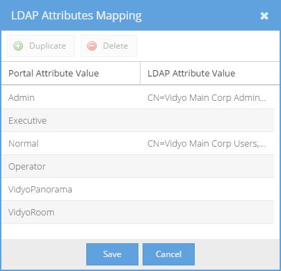 15. Configuring Settings as the Tenant Admin The following screenshot provides an example of a Value mapping configuration where the memberof LDAP Attribute Name is used.