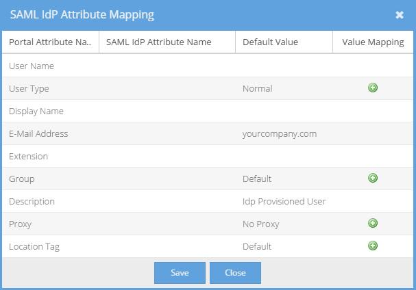 15. Configuring Settings as the Tenant Admin The following screenshot shows the Attribute Value Mapping pop-up.