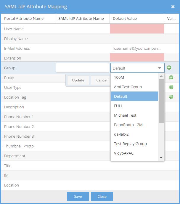15. Configuring Settings as the Tenant Admin If the SAML IdP Attribute Name does not exist or returns an invalid attribute value or no Value mapping criteria is met, the value you specify here is