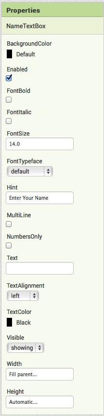 SubmitNameButton Change FontSize to 20, Text to Submit Name, Width