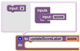 Let s create a Procedure that updates a score label with an input value.
