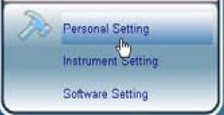 Using the Setting Menu Personal Setting The personal setting screen contains two tabs: personal information and measurement interval.