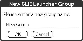 Using CLIE Launcher Tip When the check box next to [Use Drag&Drop] (page 28) on the CLIE Launcher Preferences screen is, you can add an application to a group by dragging its icon and dropping it in