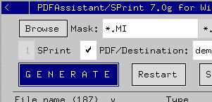 3. Choosing to print or create PDF files PDFAssistant provides for traditional paper printing in addition to PDF generation.