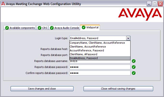 Operating the Web Portal configuration utility This example shows how to update the Web Portal login type: 1. Access the Web Configuration utility.