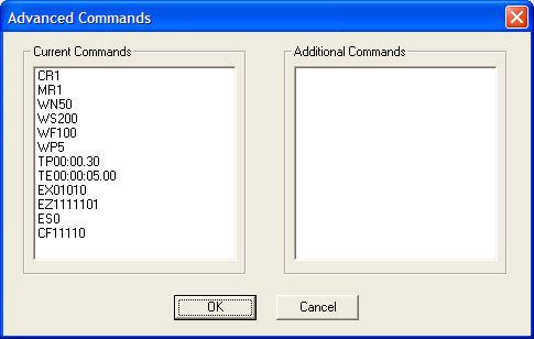 5.4 Advanced Commands You can directly control the profiling parameters sent to the H-ADCP using the Additional Commands box. The H-ADCP Operation Manual explains all direct commands in detail.