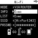 VIA ROUTER mode More flexibility is possible by connecting to a smartphone or tablet through an existing Wi-Fi router.