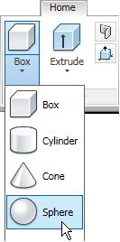 Page 2 8. Left-click the Cylinder tool icon in the Home panel.
