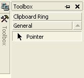của cả đội. Toolbox bên trái chứa Controls cho Windows Forms, Web Forms, General Components, Data Components, HTML tags, XML Schema tools v.