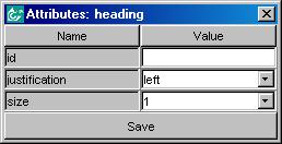 31 Formatting a Heading Position the cursor on the Heading you wish to format. Right mouse click and point to Edit Attributes.