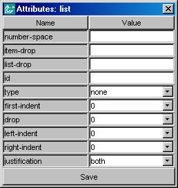 33 Adding a Bulleted or Numbered List Position the cursor where you wish to add a list. Keep in mind that a list can only be added where a paragraph can be. Right mouse click and point to Add Tag.
