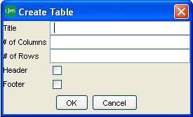 44 Tables Enabling Table Editor The table editor allows you to edit tables in a graphical presentation. To turn on the table editor: 1. Click on Edit on the menu bar 2. Select Preferences 3.